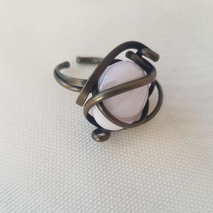 ADJUSTABLE RING with PINK STONE